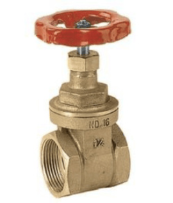 Gate Valves (Brass)- Light in brass F/F RAST. - 1”