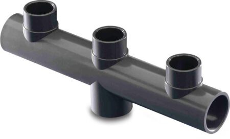1 1/2'' PVC-U Manifold with 2 1/2'' Outpipe