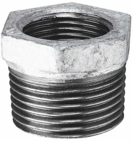 1 1/2'' male x 1 1/4'' female reducer, galvanised